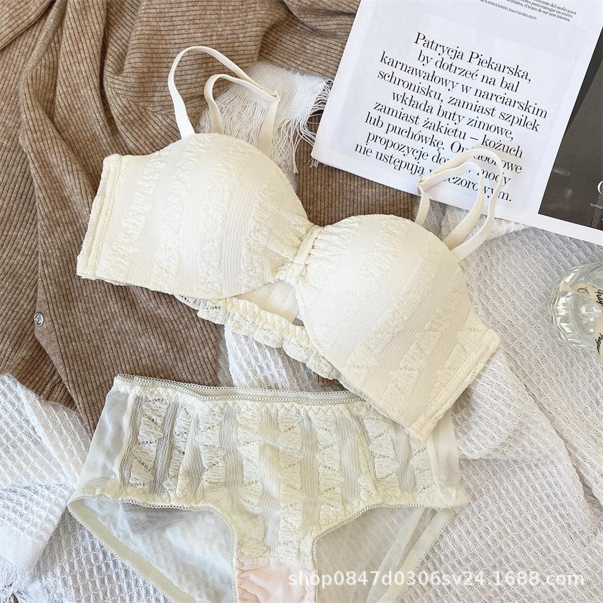 Hot selling small breasts gather underwear women show big pure desire sexy bra cover non-slip invisible wipe
