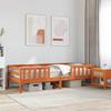 Vidaxl Bed Without Mattress, Waxed Brown, 80X200 Cm, Pine Wood