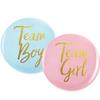 10Pcs Team Boy Girl Button Pins Gender Reveal Tinplate Badges Gift for Guests Gender Reveal Party Supplies Baby Shower Decor