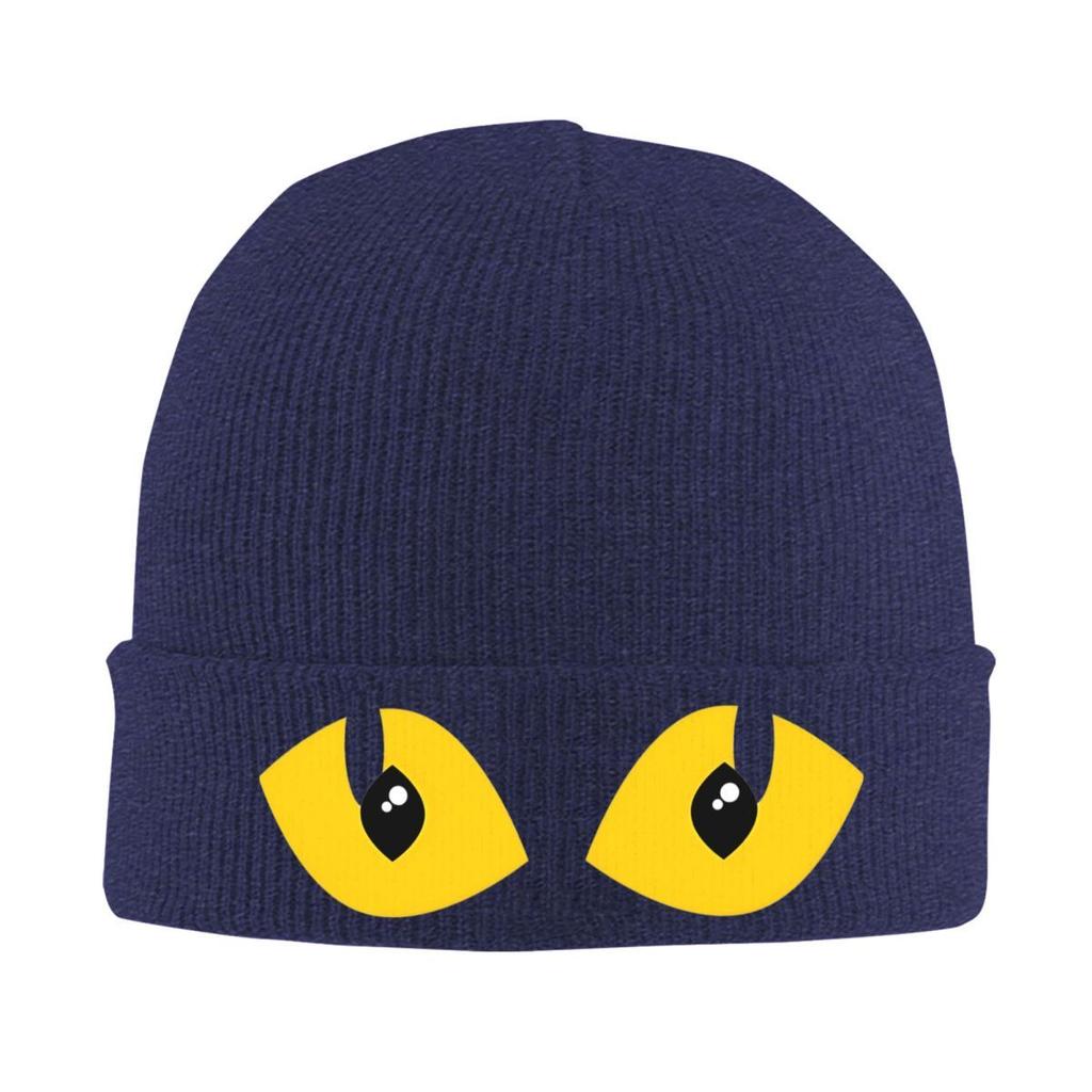 Evil Yellow Eyes Beanie Hats Skullies Beanies Kpop Warm Unisex Women Caps Winter Pattern Casual Bonnet Hats Gift Idea