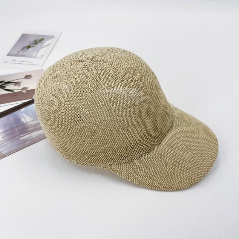 Atmungsaktive Sommer-Stroh-Baseballkappe für Herren und Damen, Outdoor-Papier-Sonnenhüte, einfarbig, verstellbarer Schattenspender, Strandhüte