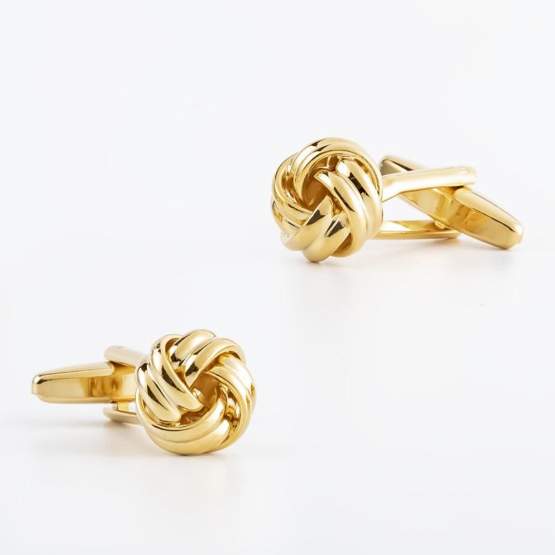 High Quality Electroplated Gold Fried Dough Twists Shaped Copper Metal Cufflinks Men s French Shirt CA0001 золотистый