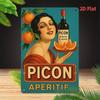 Vintage kovový plakát Nástěnné umění Retro cedule baru Picon