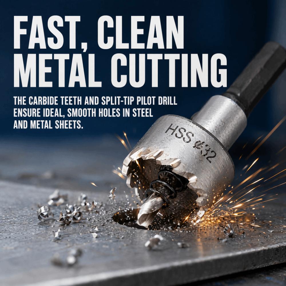 HSS 4341 Hole Saw Cutter 20mm Diameter Metal Drill Bit Heavy Duty Hole Saw For Wood Drilling