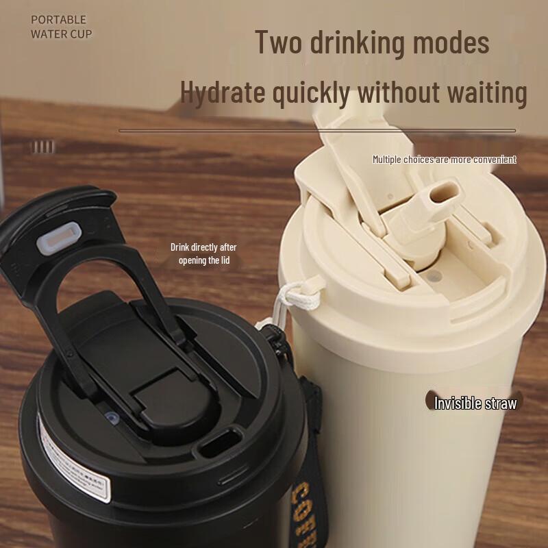 Suishui 316 Stainless Steel Dual-Drink Insulated Coffee Mug