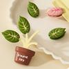 4Pcs Leaf Shape Food Sealing Clips Magnetic Refrigerator Bag Clips Multi-Function Decorative Chips Clip Set for Potato Chips Coffee