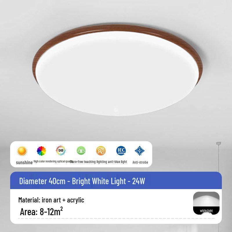 Original Wood LED Ceiling Light for Living, Study, Dining Rooms & Bedroom