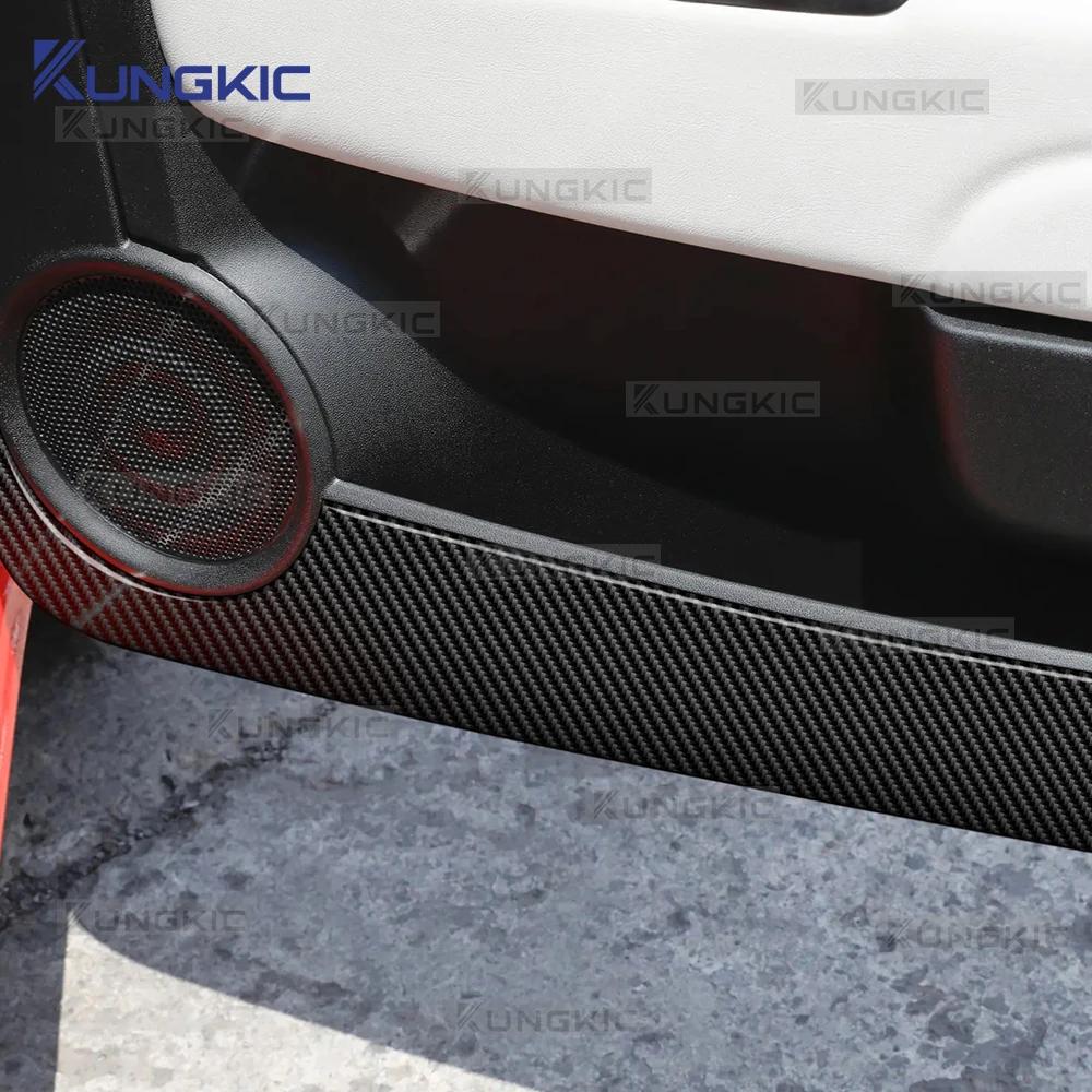 Carbon Fiber Style Interior Door Anti-Kick Sticker for Fiat 500 500C 2008-2024 Abarth 595 695 2012-2024 500E 2013-2019