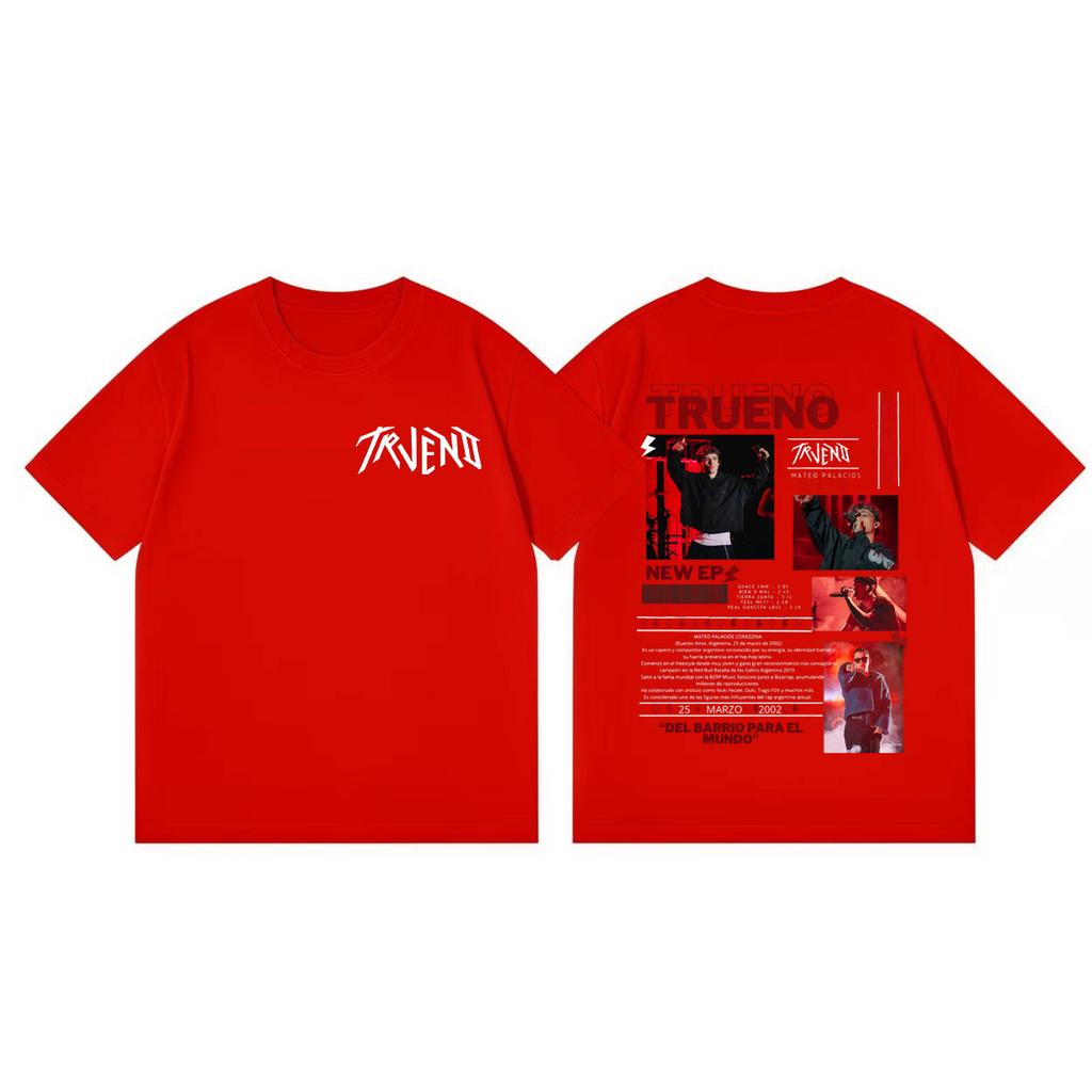 Rapper Trueno Tour 2026 Graphic T Shirts Men Women Hip Hop Vintage Short Sleeve Tshirts Summer Fashion Casual Oversized Tshirt