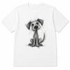 Welpen Doodle Grafik Shirt Kritzel Hund Skizze T-Shirt Niedlicher Hundeliebhaber Geschenk