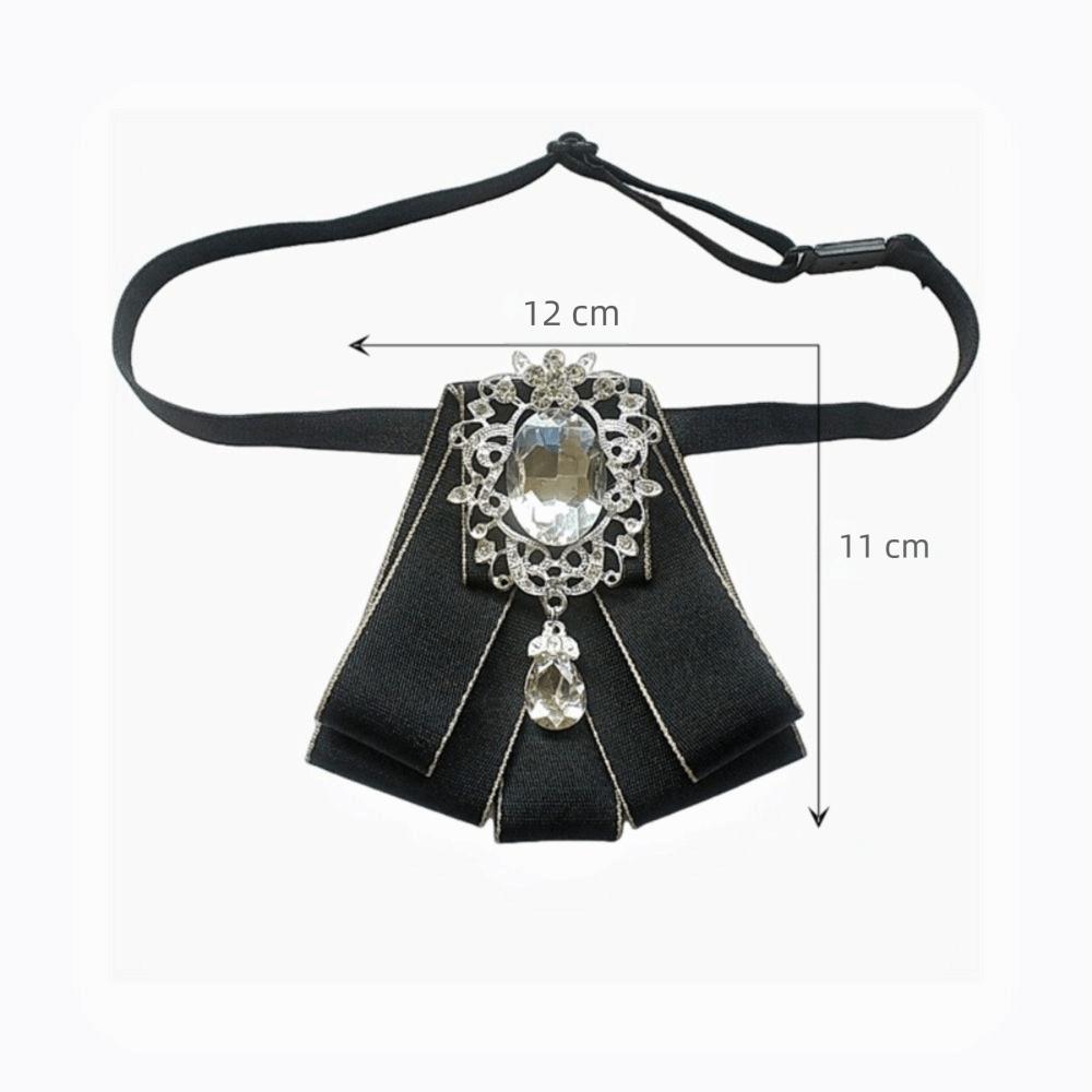 Polyester Strass Fliege Einfarbige Hemdkragen Luxus Band Fliege Täglich