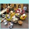 Creative Cat Sofa Resin Craft Miniature For Home Decor Gift Idea