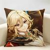 Kaveh Genshin Impact Cushion Cover Natural Linen Organic Fabric DoubleSided Printing Room Sofa Decor Pillow Case