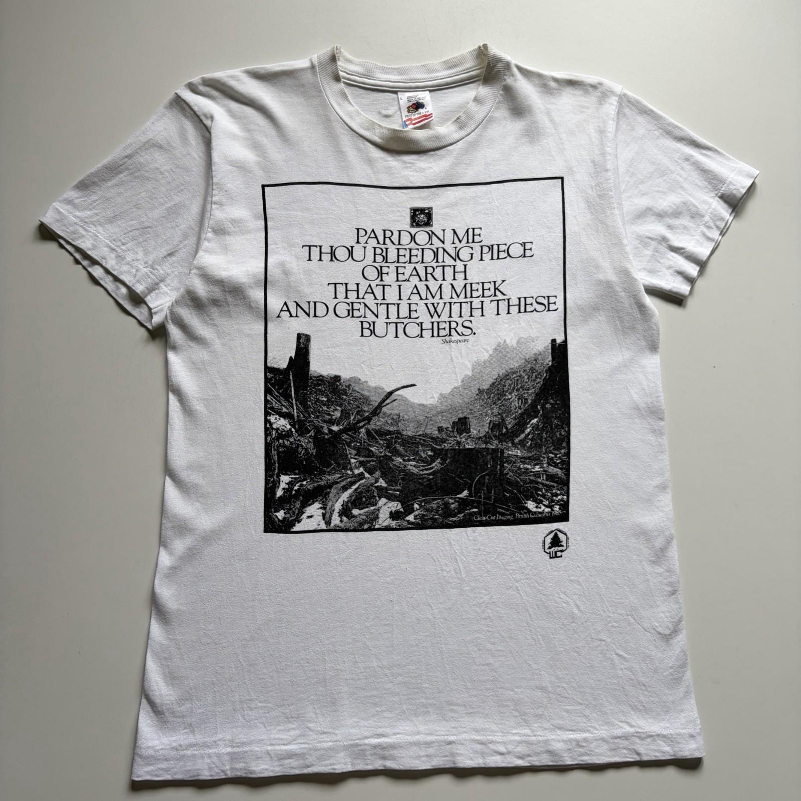 Vintage Shakespeare Quote Nature Art T Shirt Mens Large White Fruit Of The Loom Unisex T-Shirt L