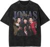 Jonas Brothers Kurzarm T-Shirt - Vintage Anthrazit - Größe Medium - Brandneu