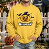 Men's Halloween Printed Long Sleeve T-Shirt Crewneck Casual Sports Top Unisex for Couples