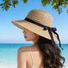 Straw Hat Sun Protection Foldable Beach Beach Bow Beach Hat Sun Hat Sun Hat
