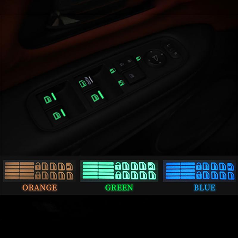 

Автомобильная наклейка для BMW X5 E70 F15 X3 F30 X6 F16 X1 F48 X2 F26 X7 M2 3 4 5 6, переключатель окон автомобиля, светящаяся наклейка на кнопку автомобиля, стильная наклейка