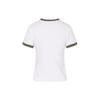 Levis Color Block Collar Animal Pattern Letter Print Short Sleeve T-Shirt Women Tops White A3523-0018