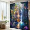 1Pc Scenic Sailboat Shower Curtain With Beautiful Nature Landscape Polyester Fabric For Bathroom Decoration Includes 12 Hooks 70