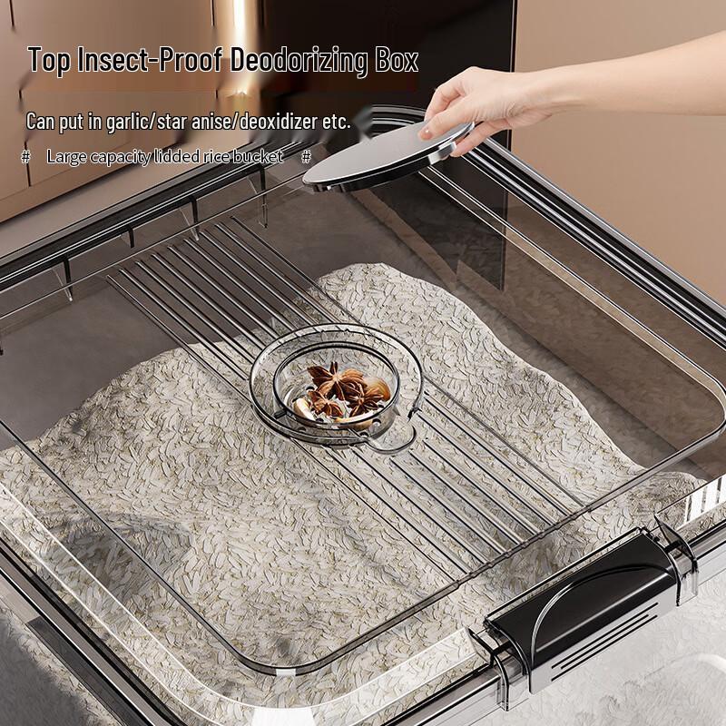 LISM Food Grade Rice and Grain Storage Container with Wheels