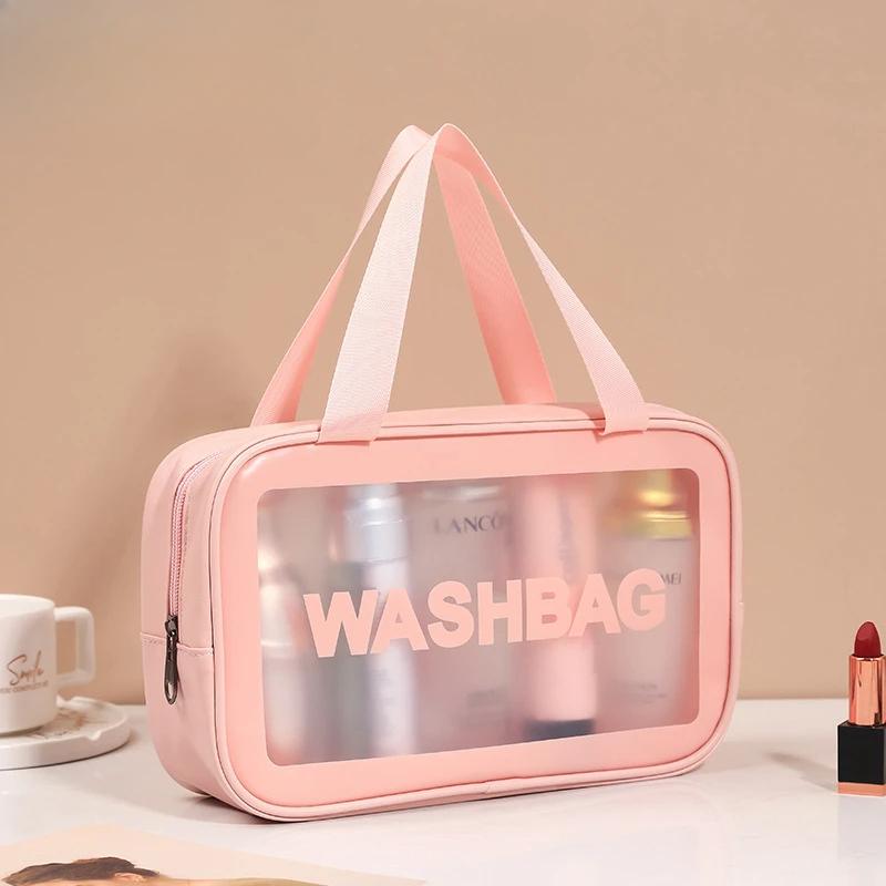 Tragbare Reise Kulturbeutel Weibliche Transparent Wasserdicht Make-Up Aufbewahrungstasche Große Kapazität Kosmetik Organizer Schönheit Frauen Fall