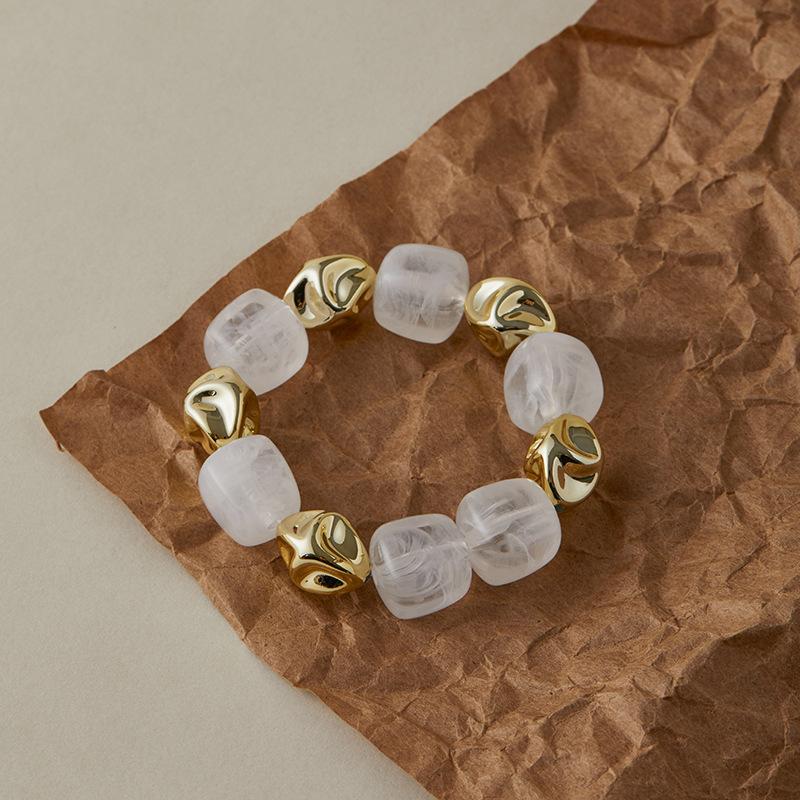 Colar Pulseira de Contas Irregulares em Acrílico para Mulheres Bangle Geométrico Bohemia Feito à Mão Acessórios de Joias para Casal