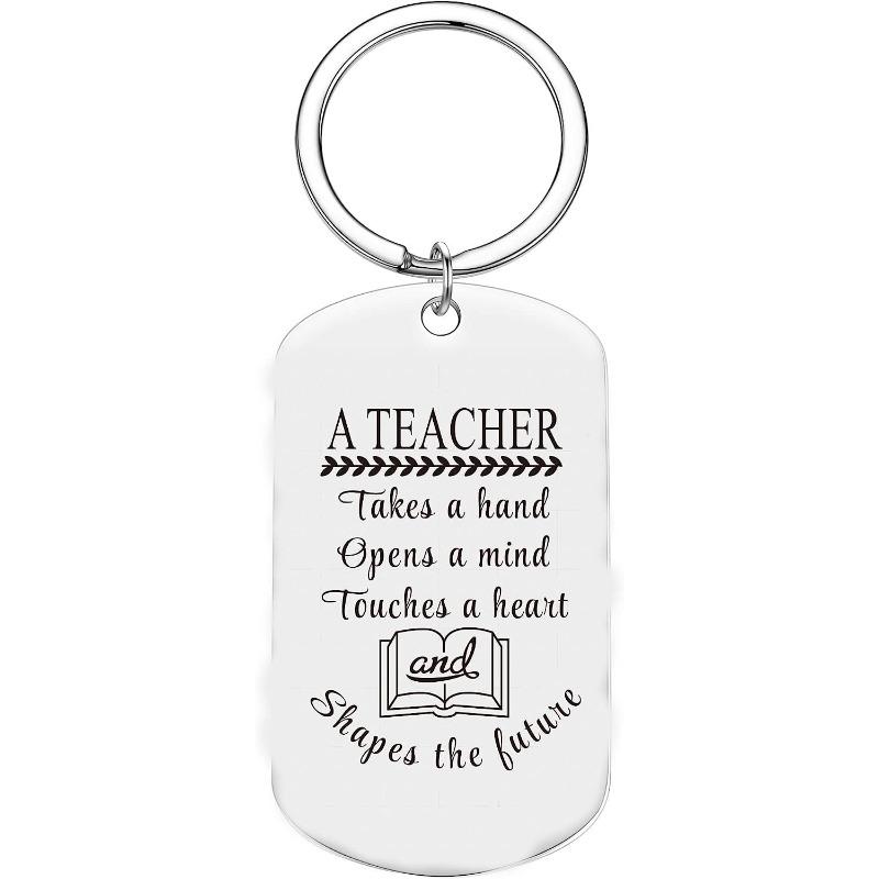 Best Teacher Stainless Steel Keychain Educator Appreciation Design Fashion Pendant Practical Teacher s Day Gift