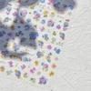 Charming Petal Flower Colorful Wildflowers Daisy Leaves 5D Relief Self Adhesive Nail Art Sticker Decoration Manicure Decal DIY