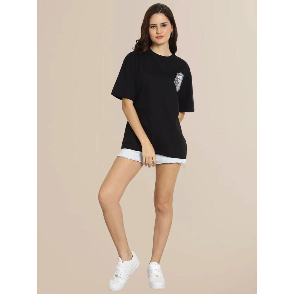 Pure Cotton Summer Wear Oversized Round Neck Half Sleeves T-shirt Pack Of 2