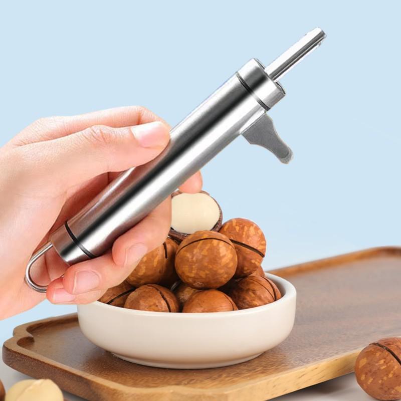 Schiaccianoci Manuale in Acciaio Inossidabile 2 in 1 Meccanico Sgusciatore Schiaccianoci per Noci Apri Rapido Utensili da Cucina Frutta e Verdura