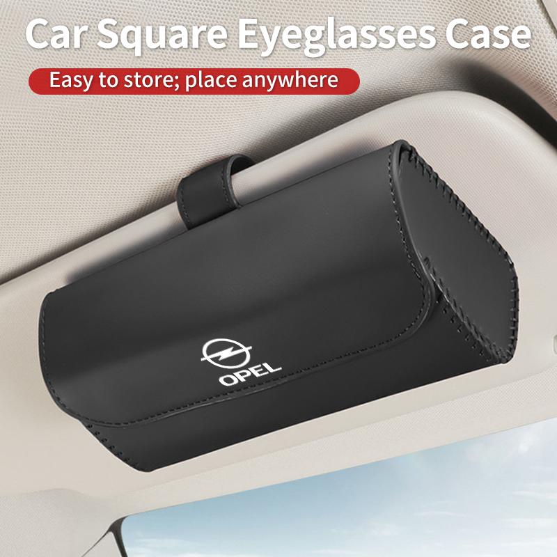 AAAYR1 Car Sunshade Glasses Storage Box Sunglasses Protective Box Holder For Opel Corsa Astra Insignia Vectra Zafira Meriva Mokka