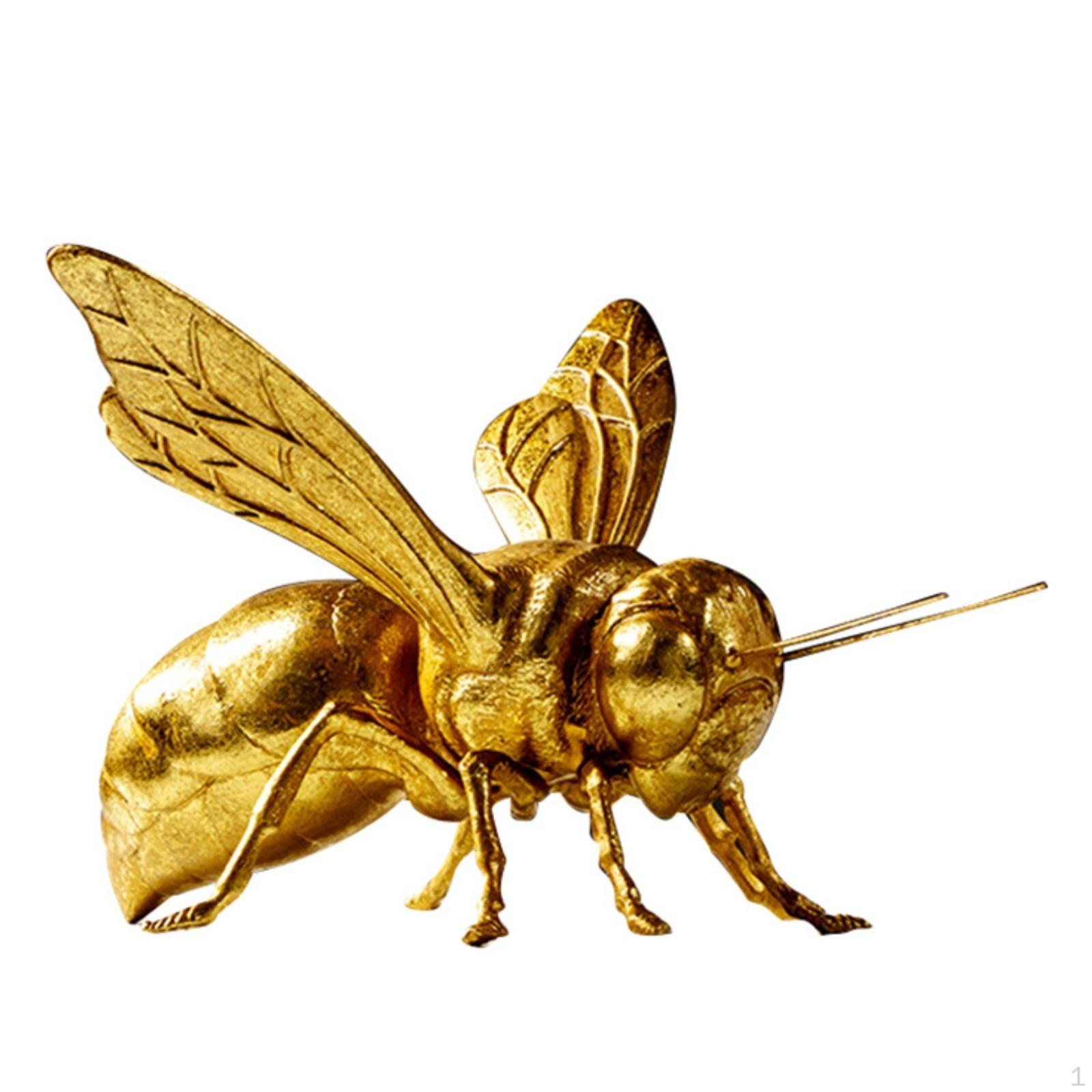 Bee Figurine Colored Resin Shiny Finish