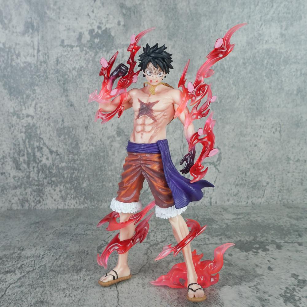 One Piece Luffy Figure Pvc Collectible Anime Model With Black Base For Fans And Collectors
