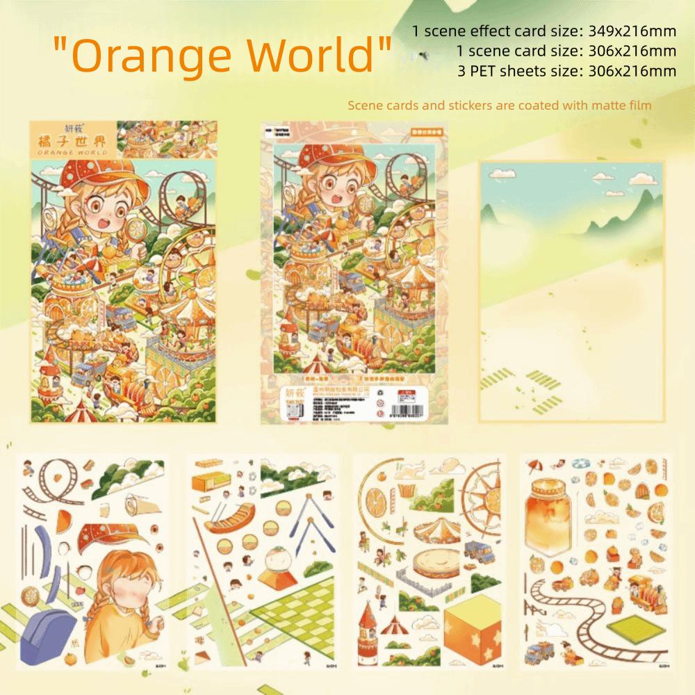 Cartoon Landscape Making Sticker Plus Size Decorative Game Stickers  For Kids Adults