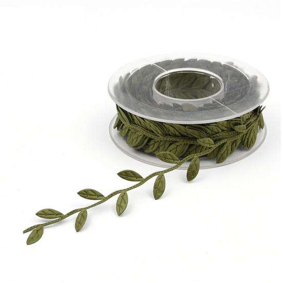 15m Leaves Ribbon Scrapbook DIY New Year Christmas Crafts Gift Wrapping Decor