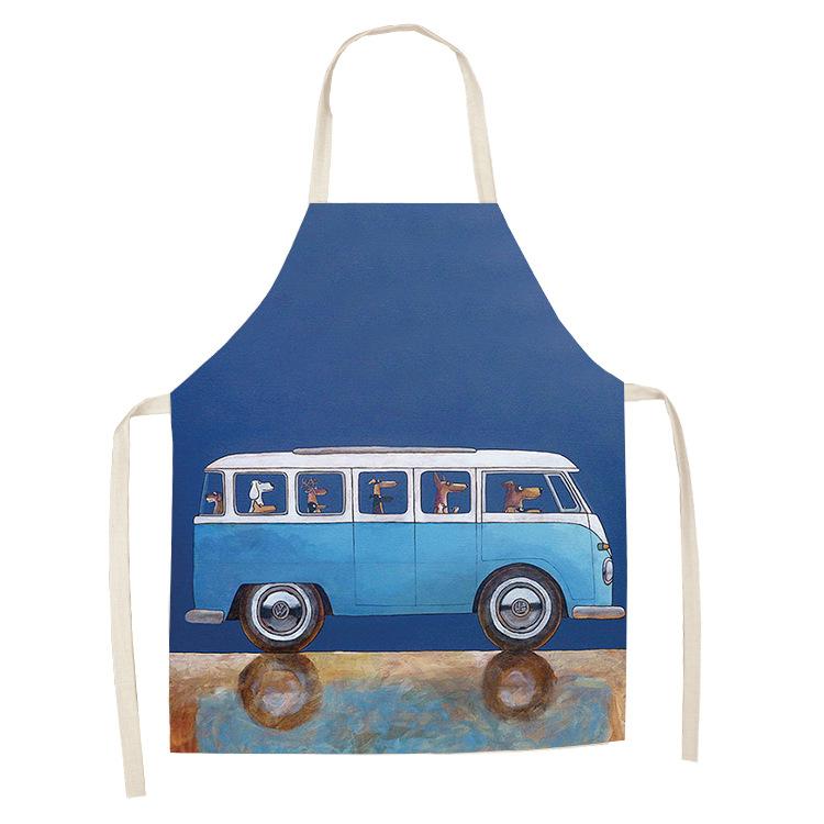 Кухонные фартуки с рисунком автомобиля, кухонный фартук, аксессуары для выпечки, женский фартук, кухонный фартук для мужчин, кухонный фартук 47x38cm