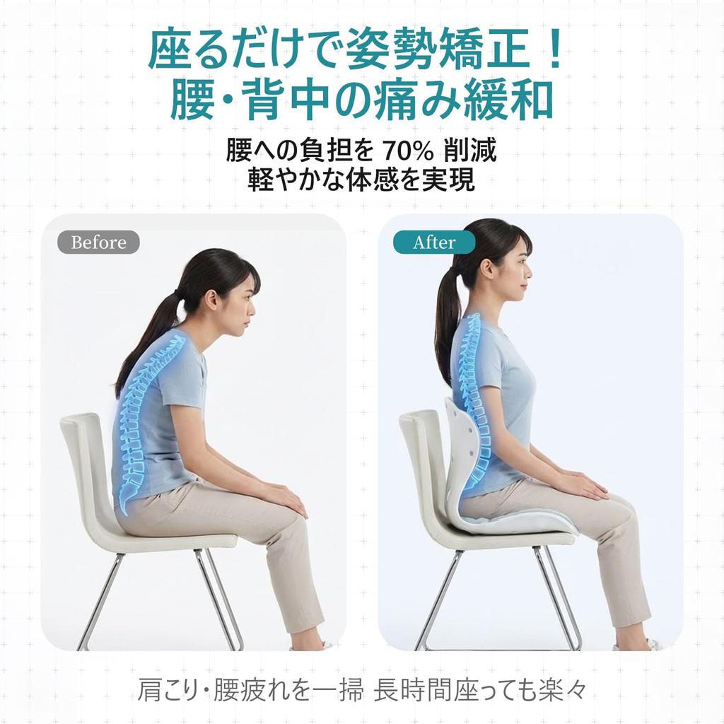 SSIITT Posture Correction Chair, Pelvic Support Chair, Seat Chair, Prevents Back Pain, Pelvic Correction, Posture Correction, High-Rebound Memory Cott