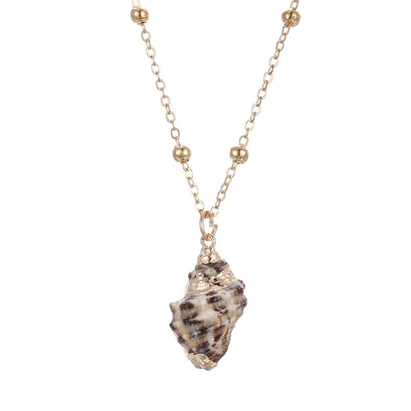 Natural Bohemian Conch Necklaces For Women Girls Fashion Shell Cowrie Pendant Necklace Ocean Beach Female Summer Jewelry Gifts