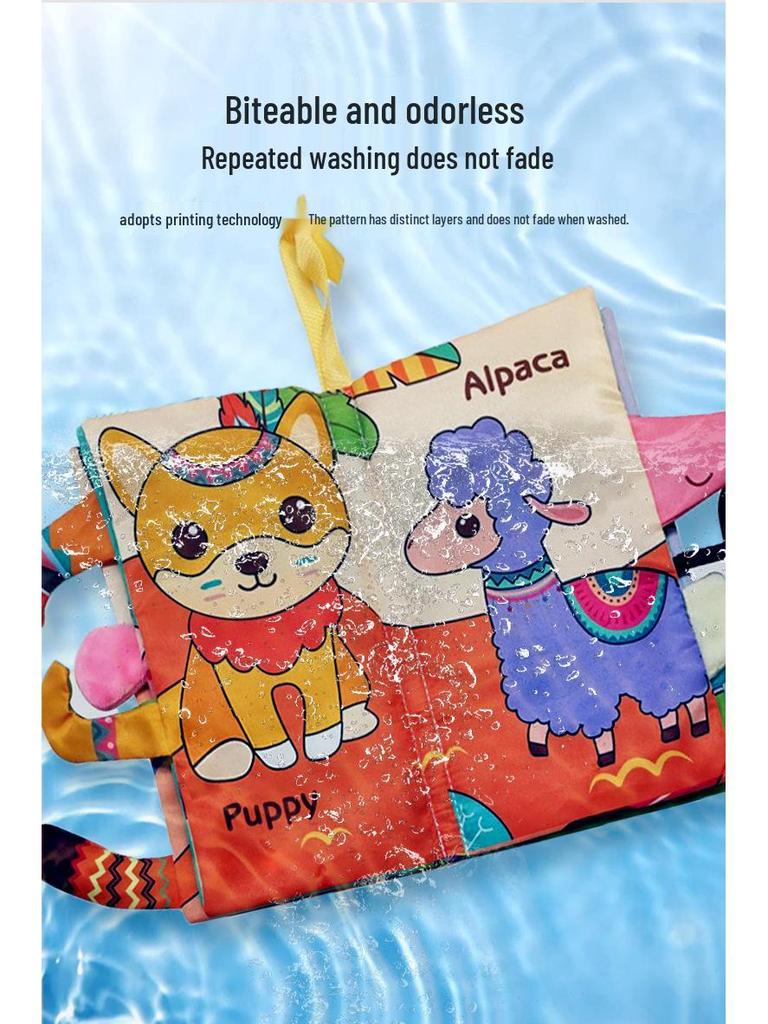 Cartea de pânză senzorială pentru bebeluși: Temă Ocean & Pădure