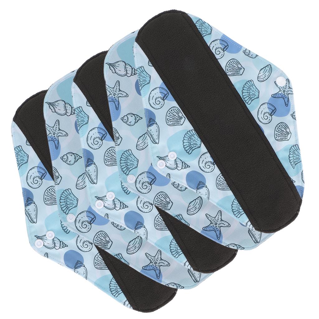 5pcs Washable Reusable Menstrual Pad Women Bamboo Charcoal Exquisite Fashionable Sanitary NapkinG66
