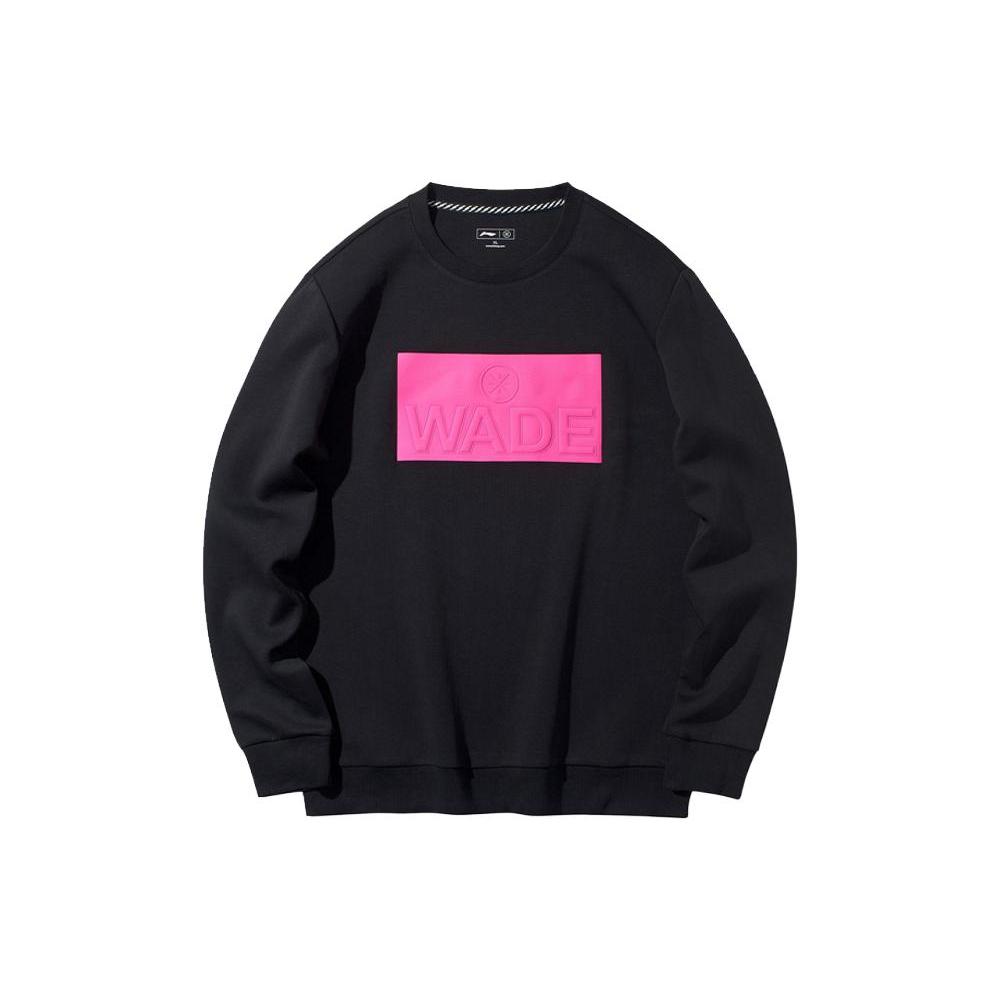 Li Ning Sweatshirts Men s Black Crew Neck Moderate Other AWDQ191-1 M