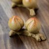 Chinese Yixing Purple Clay Tea Pet Creative Peach Model Ornaments Tea Figurine Handmade Crafts Desktop Decors Tea Set Decoration