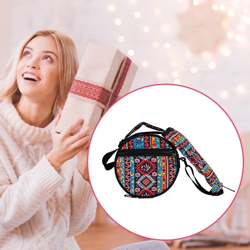 6.5 Inch Ethereal Drum Storsge Bag with Shoulder Strap Sanskrit Drum Bag Hand Shoulder Bag Carrier Bags for Drum Protection