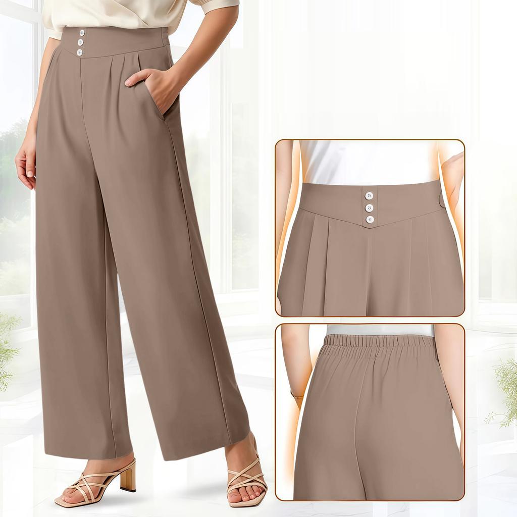 Women's Soft And Flowing High-Waisted Cropped Pants