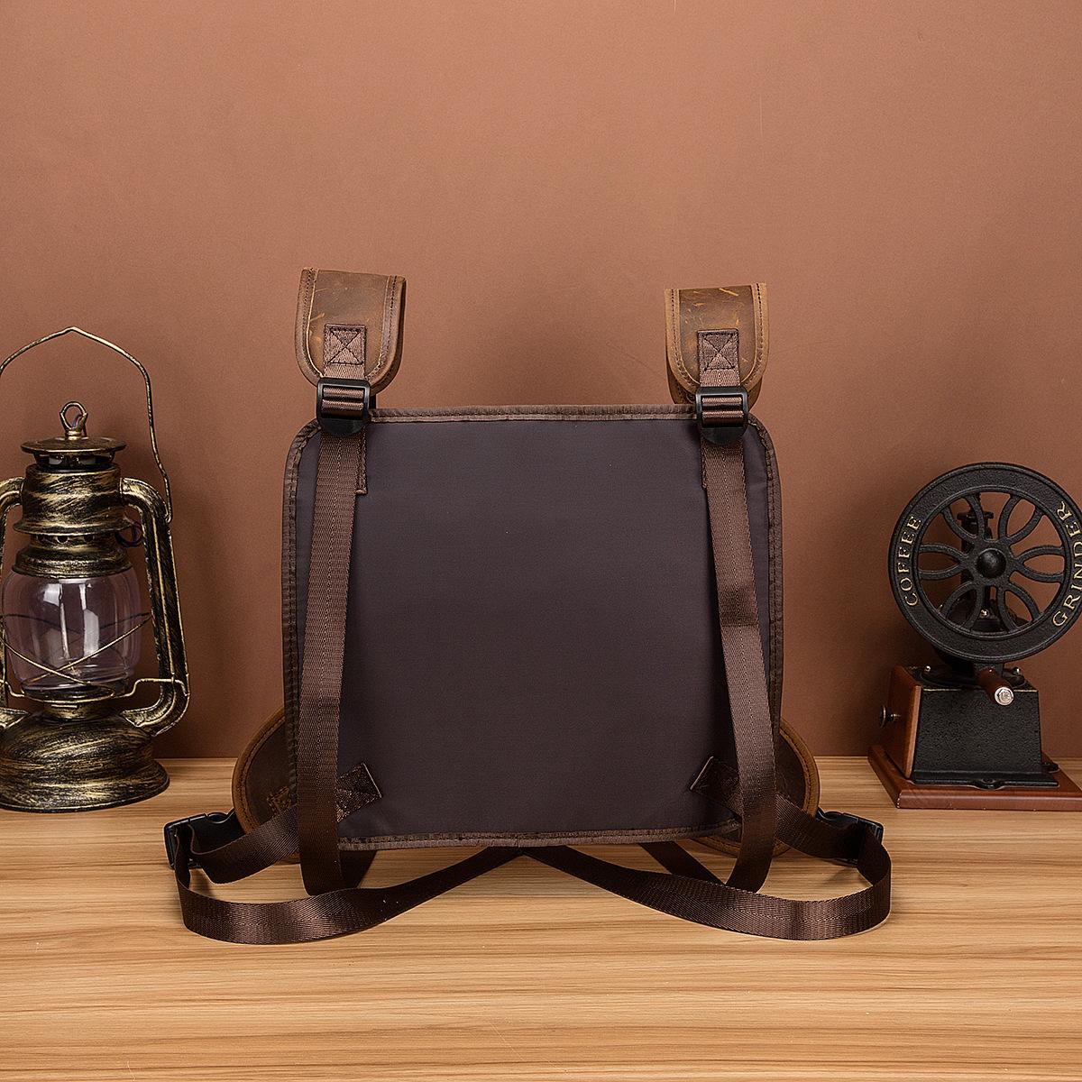 Кожаная винтажная уличная сумка Crazy Horse — фото 6