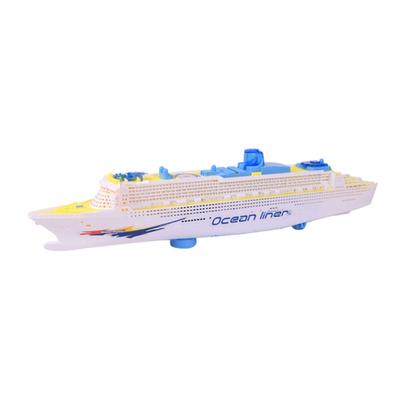 Stall Rescue Vessel Battery-Operated Toy Ship for Kids with Music and Light Toy Boat Simulation Model Electric Toy