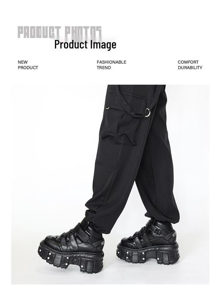 Jesienny/Zimowy Trend Unisex Wysokie Trampki na Grubej Platformie