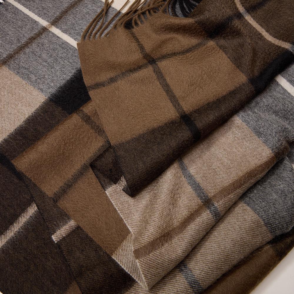 2025 Autumn/Winter Unisex 100% Pure Cashmere Plaid Scarf Shawl