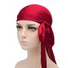 Unisex Adult Satin Long Tail Doo Rag Durag Bandanas Cap Pirate Hat Turban Men Hip Hop Headband Biker Headwrap Women Headwear